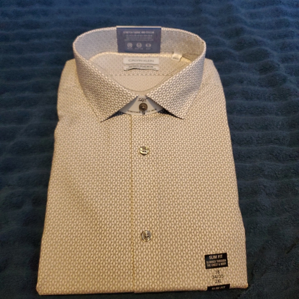 Calvin Klein Non Iron Slim Fit 18 34/35